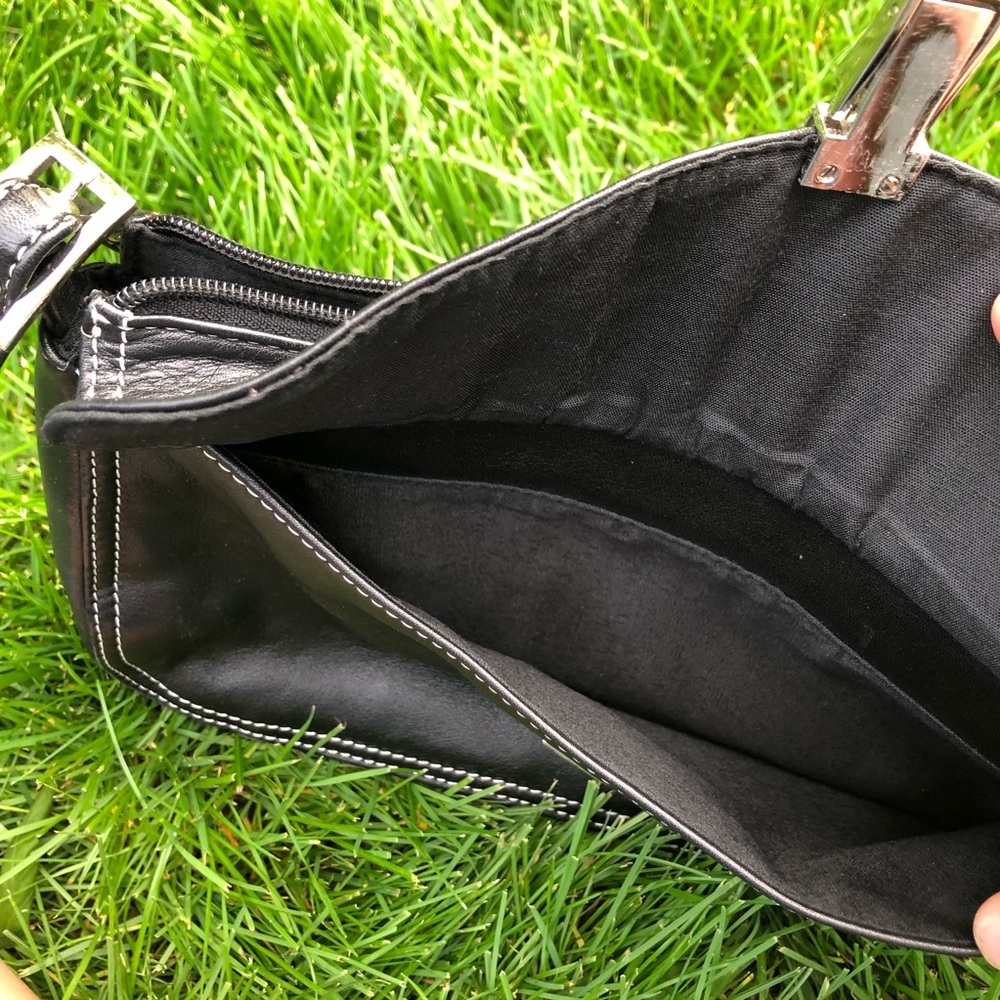 Black Leather Etienne Aigner Purse - Picture 6 of 10